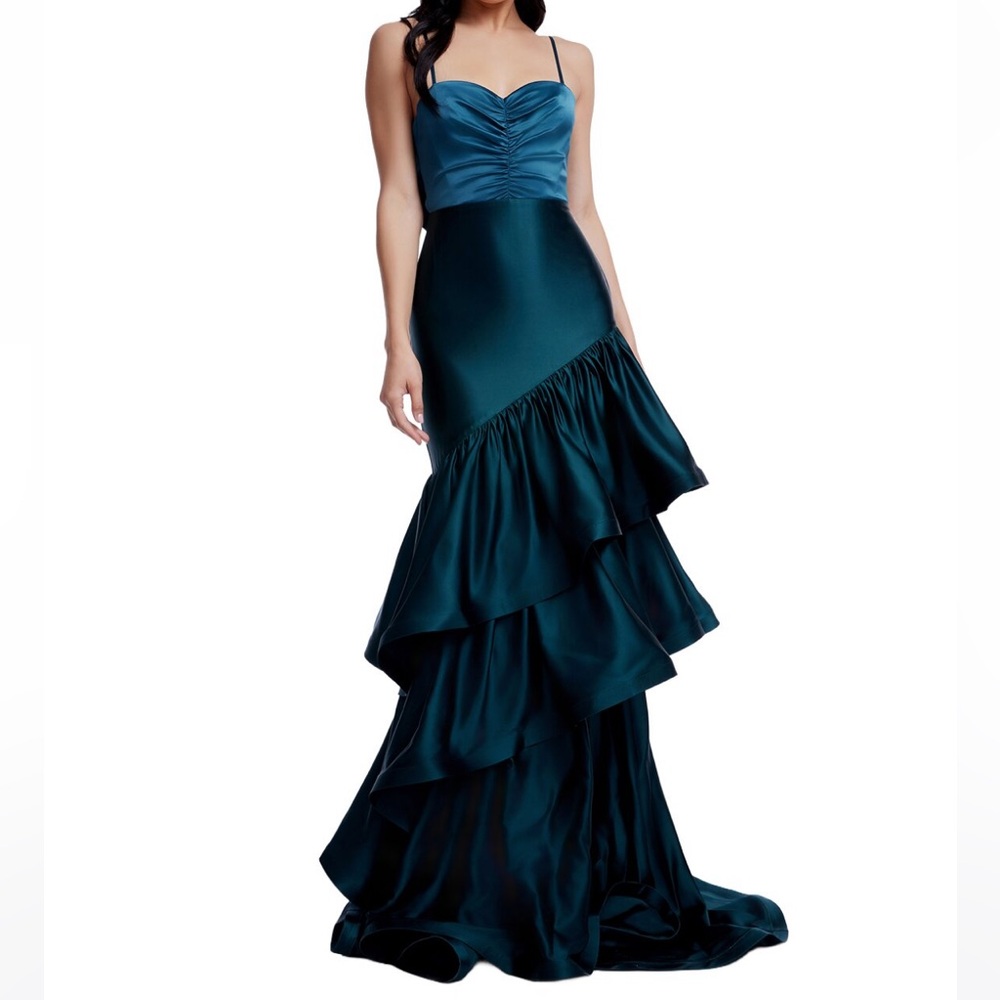 Dress the Population Clarice Size S pine green